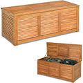 Goplus – Coffre de jardin en bois d'acacia certifié FSC 120x45x45cm – Boîte de rangement avec couvercle et capacité 150kg – Idéal pour outils et coussins - FSC-120x45x45CM- — photo 1