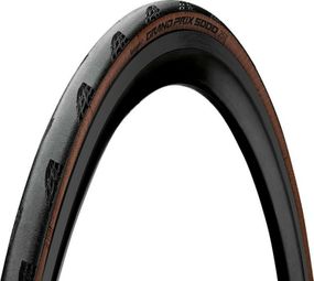 Pneu Route Continental Grand Prix 5000 700c Tubetype Souple BlackChili Vectran Breaker LazerGrip ACT Marron — photo 1