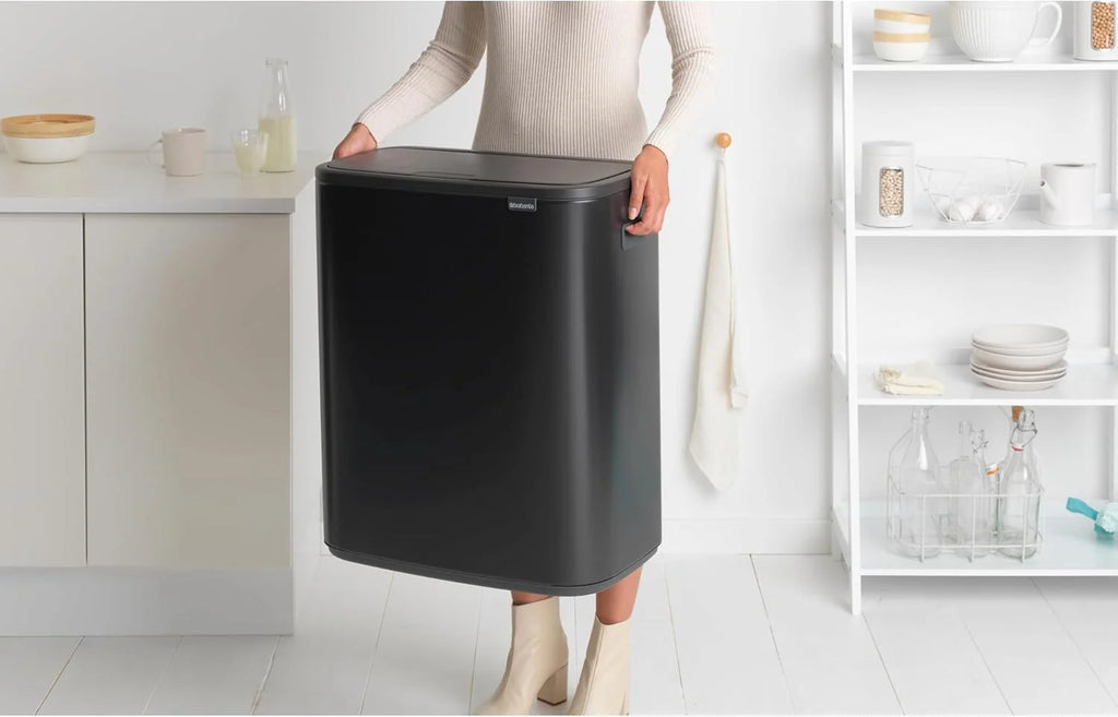 2026 Poubelle Brabantia, acier mat, anti-traces de doigts, 2 x 30 L