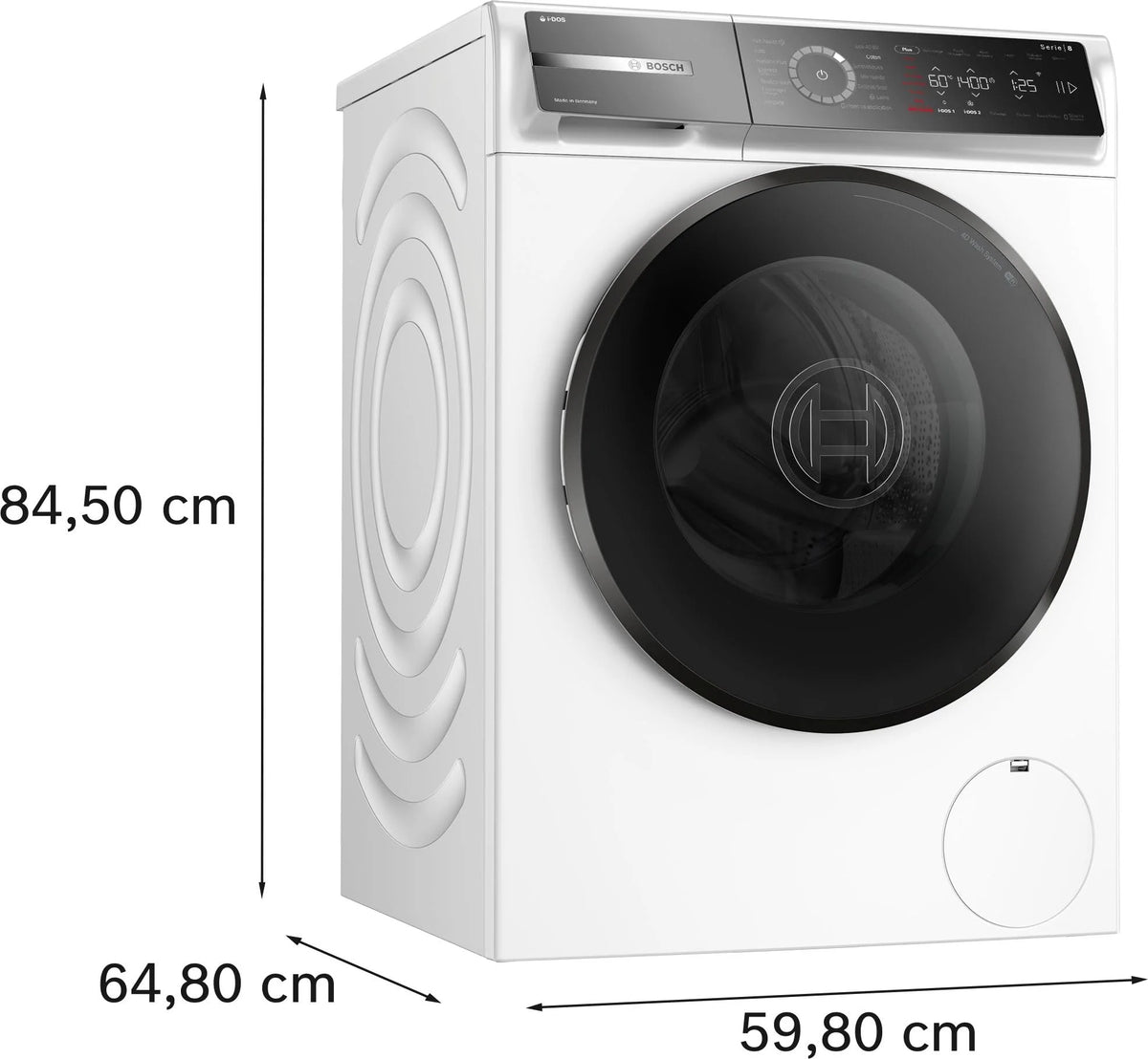 2026 Bosch WGB244A2FR, Série 8, Lave-linge Pose-libre, 9 kg, 1400 trs/min, Blanc