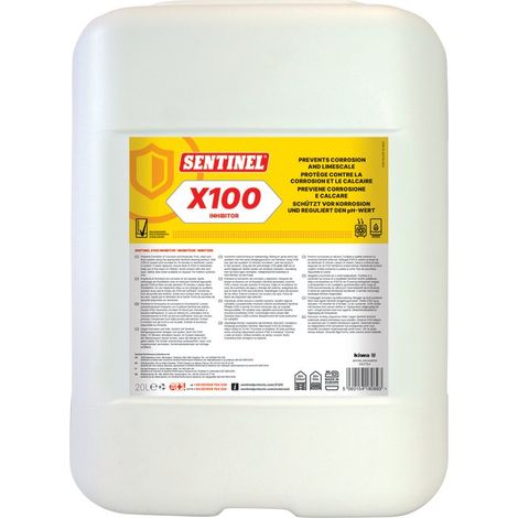 Sentinel – Inhibiteur X100 – Protection anti-corrosion et anti-calcaire pour chauffage central – Évite boues et algues – Bidon 20L — photo 5