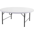 Rekkem – Table pliante ronde 180 cm – 10 places – Structure acier époxy – Plateau résine plastique – Usage intérieur/extérieur — photo 1