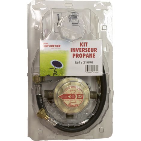Gurtner – Coffret gaz inverseur propane 2 bouteilles 6kg/h – Détendeur limiteur pression 1,5 bar – Lyres 35 cm – Raccord double femelle — photo 2