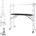 Echafaudage roulant SCAFFOLDAX2X6, échafaudage jardin et pliant multifonction 4 en 1, echelle 2 plans, H max Travail 4,46m, Garantie 5 ans, Hostrom — photo 1