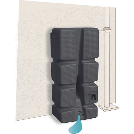 EDA – Récupérateur d'eau de pluie mural 310L – Fixation murale – Cuve en plastique – Pré-perçages pour raccordement – Fabrication française — photo 4