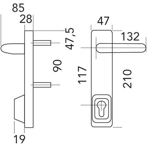 JPM – Serrure antipanique avec béquille débrayable – Compatible portes bois, métal, PVC jusqu'à 55 mm – Fonction clé prisonnière – Haute résistance effraction — photo 5
