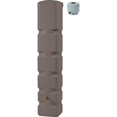 FP – Réservoir mural 300 litres taupe – Kit complet avec robinet et raccord de descente – Matériaux résistants aux intempéries – Design fonctionnel — photo 1