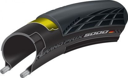 Pneu Route Continental GP 5000 700 mm Tubetype Souple Vectran Breaker BlackChili Flancs Cream — photo 3