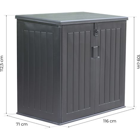 Gardiun – Coffre de jardin en résine 775 L – Dimensions 116x71x109/112,5 cm – Fermeture amortisseur à gaz – Protection UV — photo 2