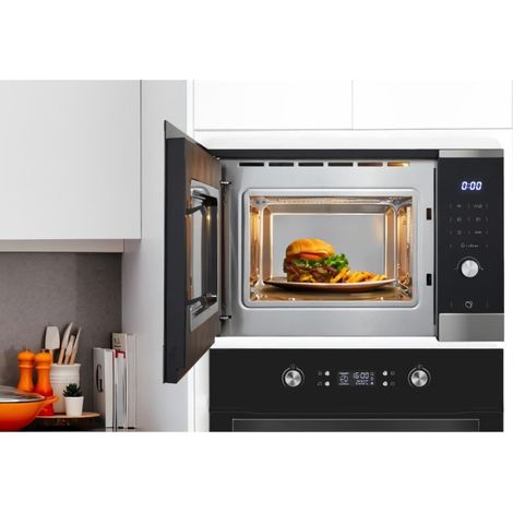 Continental Edison – Micro-ondes grill encastrable 25L – Puissance 900W – Dimensions L59,5 x H38,8 x P40,1 cm – Inox noir — photo 6