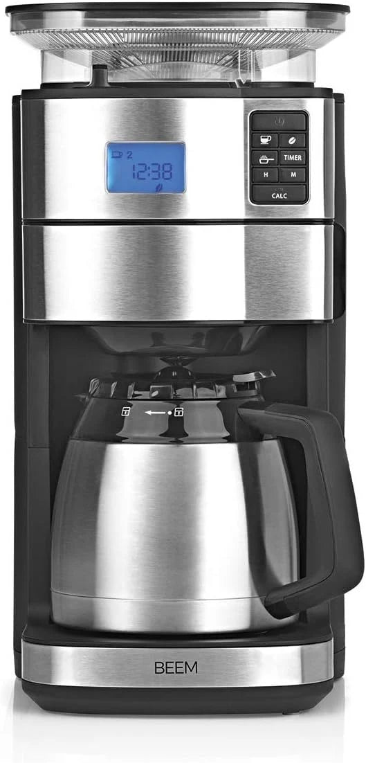 2026 BEEM FRESH-AROMA-PERFECT II Filterkaffeemaschine mit Mahlwerk - Thermo | Edelstahl | Thermokanne | 24h-Timer | 1000 W |