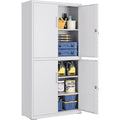 Songmics – Armoire d'atelier en métal gris 40 x 80 x 180 cm – 5 étagères réglables – 4 portes avec 2 serrures – Charge max 25 kg par niveau — photo 1