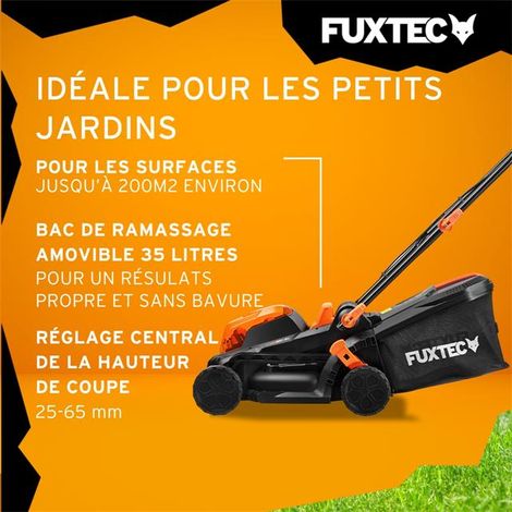 Tondeuse gazon batterie 40V (2X20V) - FUXTEC FX-E1RM20 - largeur 33cm 2 batteries Li-Ion 2Ah, double chargeur 2,4A, bac 35L — photo 4