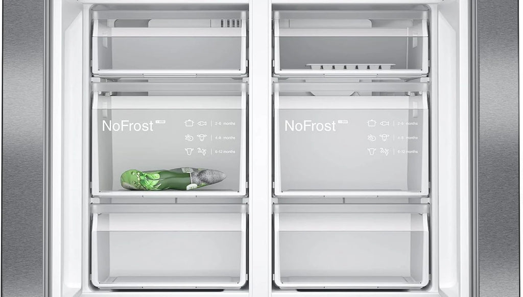 2026 SIEMENS KF96NVPEA iQ300 Multi-Door-Kühlschrank, 183 x 91 cm, 405 L Kühlen & 200 L Gefrieren, hyperFresh längere Frische