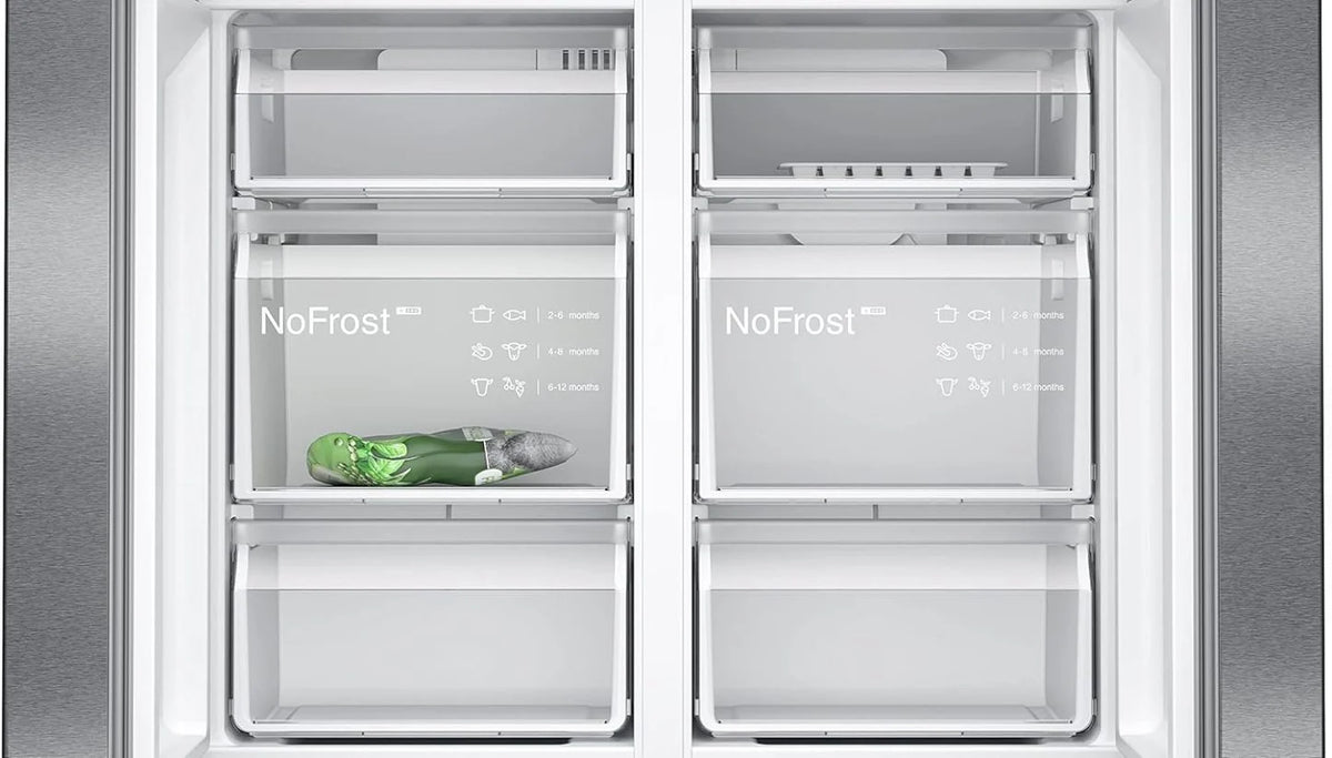 2026 SIEMENS KF96NVPEA iQ300 Multi-Door-Kühlschrank, 183 x 91 cm, 405 L Kühlen & 200 L Gefrieren, hyperFresh längere Frische