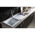 Carea Cuisine & Bain – Évier à encastrer 1 bac réversible – 118x50x18 cm – Blanc – Vidage automatique inclus – Pour meuble de 60 cm — photo 1