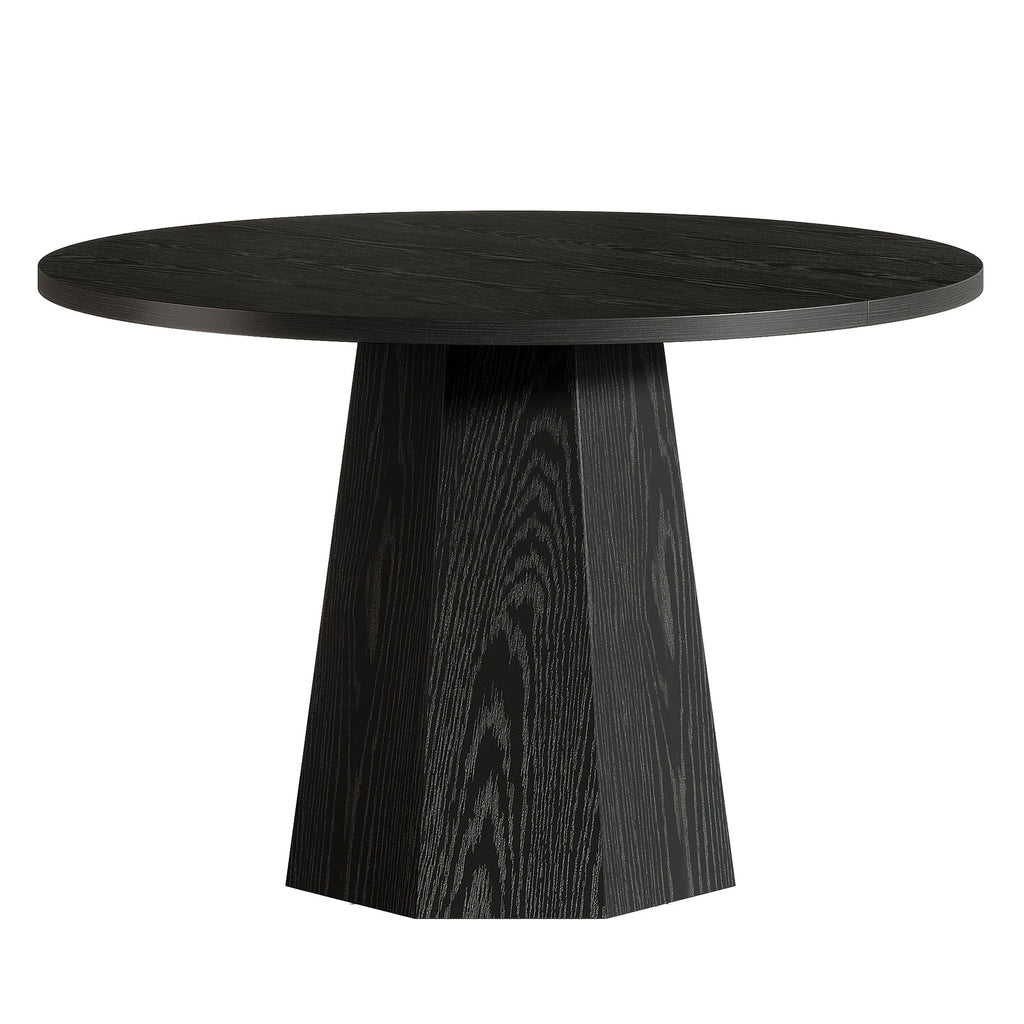 Tribesigns Table à manger ronde de 118 cm avec base robuste