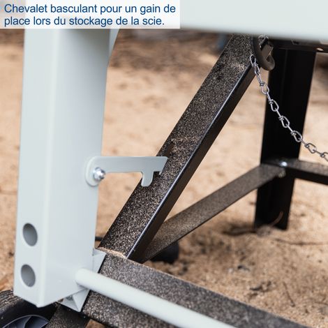 Scheppach Scie à bûches HS720 - Scie à bascule pour bois de chauffage - Lame de Ø700mm - Puissance de 3000W - Raccordement 230V - Made in Germany - Coupe réversible 250mm - Pour Bûches 370 x 240mm — photo 4