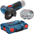 Meuleuse GWS 12V -76V-EC Ø76 mm - BOSCH - Sans batterie, ni chargeur - 3 Disques - L-Boxx - 06019F2003 — photo 1