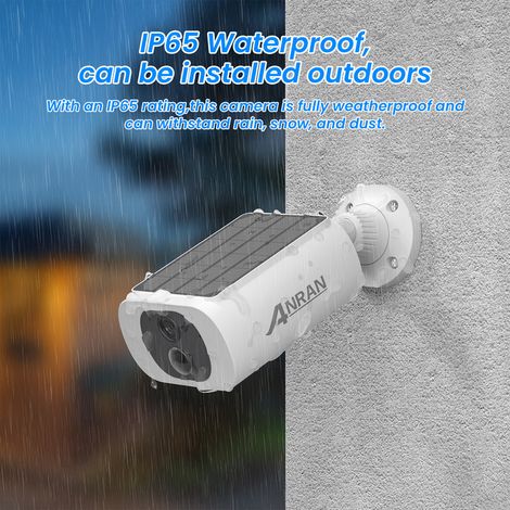 Anran – Caméra de surveillance extérieure sans fil WiFi solaire 3MP – Audio bidirectionnel – Détection mouvement PIR – Vision nocturne IP65 — photo 5