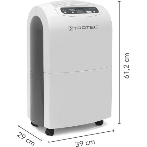 Trotec – Déshumidificateur TTK 100 E – Capacité 30 l/24 h – Bac 5,5 l – Ventilateur 2 vitesses – Hygrostat intégré pour fonctionnement automatique — photo 3