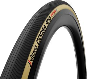 Pneu Route Vittoria Corsa Pro 700 mm Tubeless Ready Souple Graphene G2.0 + Silica Compound Flancs Beiges — photo 1