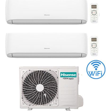 Hisense – Climatiseur réversible double split Inverter 7000 BTU – Wi-Fi – Classe A++ – Autonettoyage – Commande vocale Alexa/Google — photo 1