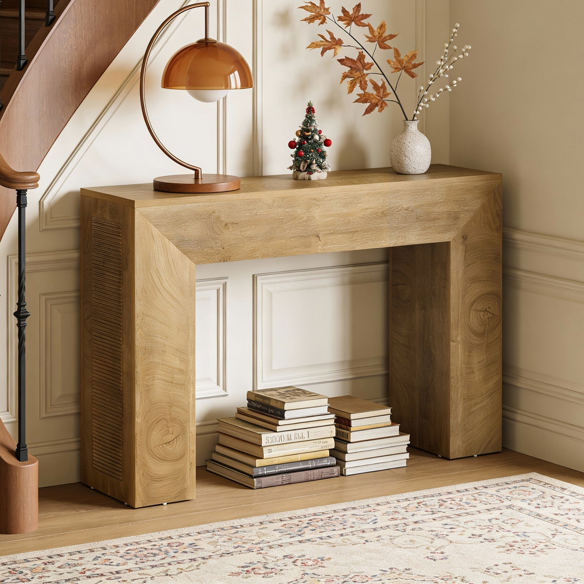 Tribesigns Console pour l'entrée, Table d'appoint étroite de 110 cm de long style campagnard
