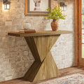 Tribesigns Console géométrique de 105 cm, Table-banc étroite de style campagnard