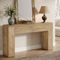 Tribesigns Table console 160 cm, Table basse d'entrée étroite avec 2 tiroirs