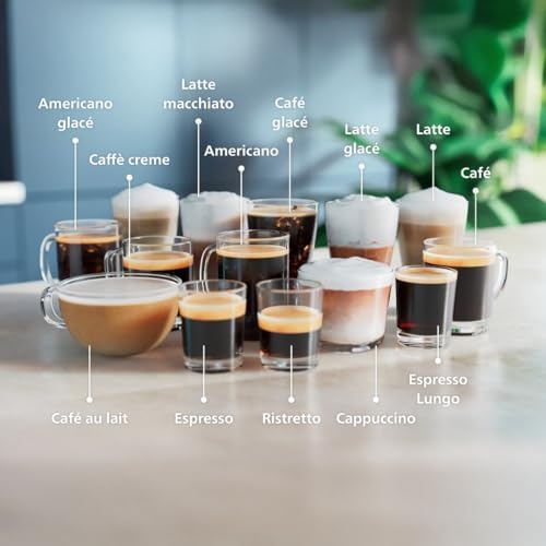 2026 Philips Machine à Expresso Entièrement Automatique 5500 Series–20 Boissons Chaudes et Glacées, Carafe LatteGo Facile à N