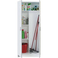 Dmora – Armoire murale de salle de bain 2 portes – 3 étagères modulables – Panneau mélaminé 15mm – Dimensions 37x180h cm – Poids max 45 kg — photo 1