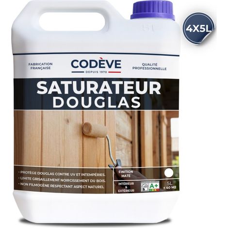 Codève Bois – Saturateur bois douglas 20 L – Protection contre humidité – Prépare les bois à finition – Rendement jusqu'à 13 m2/L — photo 1
