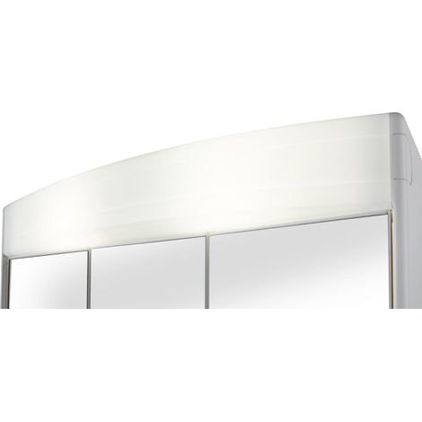 Armoire murale de salle de bain 60x53x18cm – 3 portes miroir – Montage mural rapide – Éclairage inclus — photo 5