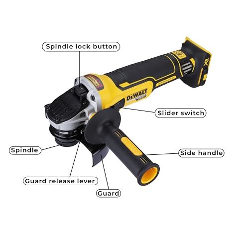 Dewalt – Meuleuse d'angle 18V sans balais – Ø125mm – Moteur Brushless – Frein électronique – Pour béton armé et métal — photo 4