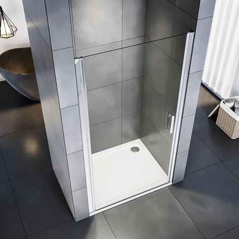 SIRHONA Porte de Douche 90 x 185 cm pivotante extensible verre trempé 6mm Joint de bas étanche,SIRHONA — photo 2