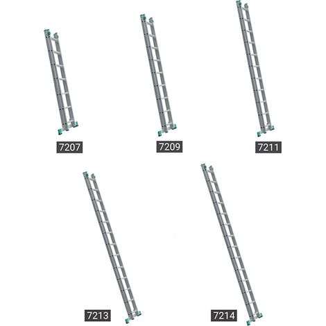 Matisère – Échelle coulissante aluminium 2 plans pour accès toiture – Longueur pliée 3.13m, dépliée 5.12m – Patins antidérapants – 7211 — photo 5