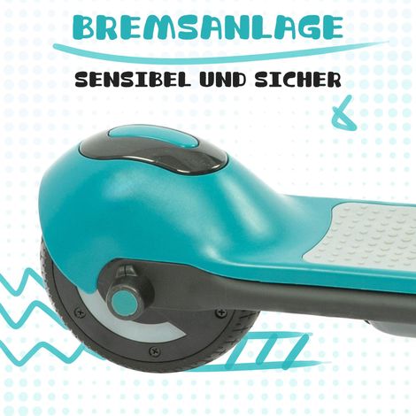 AMXCNOY Trottinette électrique pour enfants, trottinette enfant 14 km/h, 5-8km, frein électrique, conduite sécurisée pour enfants dès 6 ans, avec Bluetooth et lumières colorées