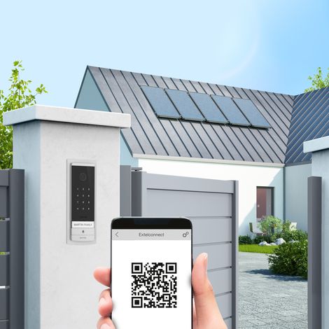 Extel – Kit visiophone filaire connecté avec digicode intégré – Transformateur Rail DIN – Vision nocturne – Compatible application smartphone — photo 2
