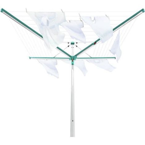 Leifheit – Séchoir parapluie Linomatic 600 Deluxe Cover – Système Easy Lift – Protection anti-salissures – Longueur de fil 60 mètres – Housse résistante aux intempéries — photo 2