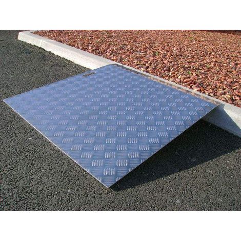 Meiser – Rampe PMR amovible 740x800 mm – Aluminium léger et antidérapant – Charge maximale 300 kg – Franchissement jusqu'à 8 cm — photo 3