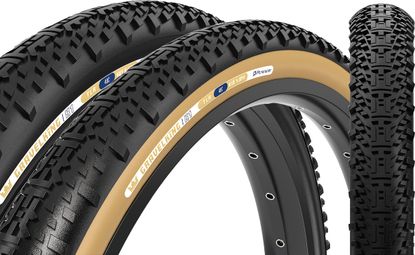 Pneu Gravel Panaracer GravelKing X1 700 mm Tubeless Ready Souple ZSG Gravel Compound BeadLock TuffTex Noir Flancs Beiges — photo 3