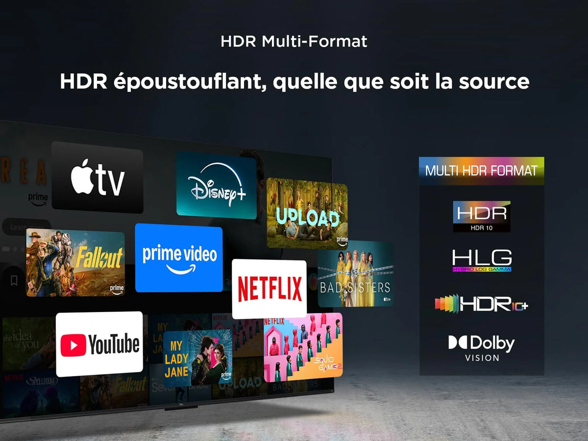 2026 TCL 43T6C Fire TV 43 Pouces QLED 4K UHD Smart TV, HDR (Multi-Format), Dolby Atmos, Motion Clarity, vocale Alexa