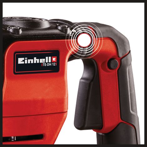Einhell Marteau Démolisseur TE-DH 12 (1050 W, 12 J, Fréquence de Frappe : 4100 trs/min, Livré en Coffret avec Burin Pointu et Burin Plat) — photo 2
