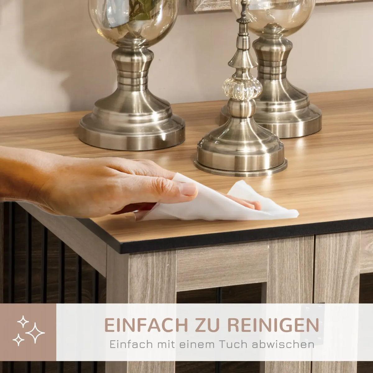 2026 PawHut Hundekäfig Beistelltisch 2-in-1 mit Trennwand verriegelbar
