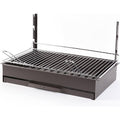 Le Marquier – Barbecue portable charbon de bois – Foyer horizontal avec grille réglable 3 niveaux – Cuve acier époxy noir – Dimensions 61x33 cm — photo 1