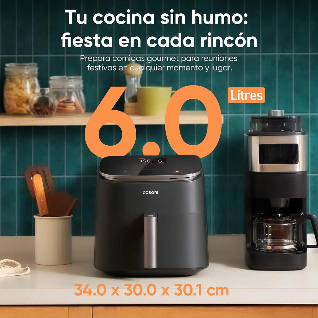 2026 Friteuse à air chaud Cosori Turbo Blaze 6L, intérieur en métal véritable, moteur CC exclusif, 46 % plus rapide, températ