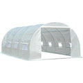 Outsunny – Serre tunnel 18 m² – Châssis tubulaire renforcé 24 mm en acier – 6 x 3 x 2 m – 8 fenêtres anti-UV – Montage rapide — photo 1