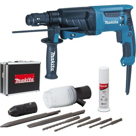 Perforateur burineur MAKITA HR2630TX4 - 800W - SDS-Plus - En coffret avec kit d'accessoires — photo 1