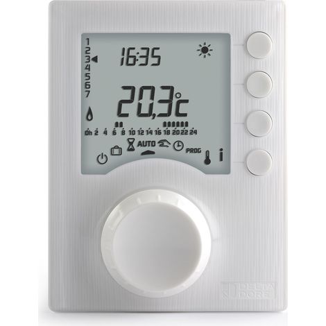 Delta Dore – Thermostat programmable chauffage Tybox 1137 – sans fil – 2 niveaux de consigne – programmation journalière personnalisable – grand écran rétroéclairé — photo 5